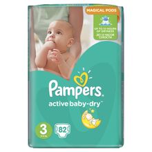 Pampers Active Baby-Dry 5-9 кг 3 82 шт.