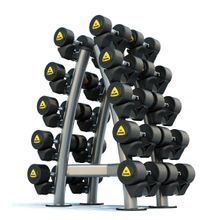 Ziva Стойка для гантелей двусторонняя на 10 пар, серия ST Perfomance серая ZST-VX10-5107