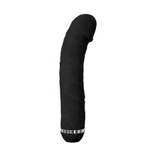 Чёрный вибратор-реалистик PURRFECT SILICONE DELUXE 7.5INCH - 19 см. Черный