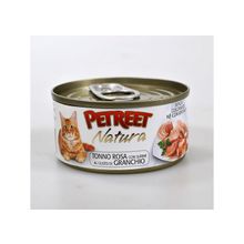 PETREET Tonno Rosa con Surimi (Петрит) консервы для кошек Кусочки розового тунца с крабом сурими
