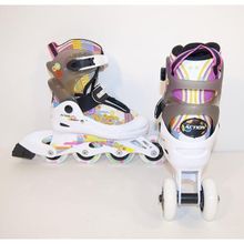 Коньки роликовые раздвижные PW-117N р.26-29