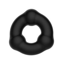 Черное эрекционное кольцо с 3 шариками Черный