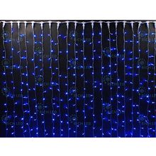 Rich LED RL-C2*6-B B Уличный светодиодный Занавес 2x6 м, синий, пост свечение, провод черный
