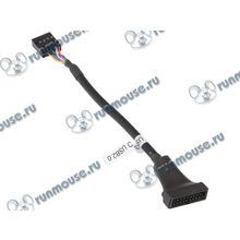 Кабель-переходник USB2.0(внутр.)(F)->USB3.0(внутр.) Espada "EPOW10pin20pin" (0.15м) (oem) [129088]