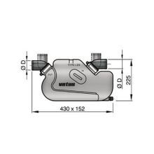 Vetus Водяной замок Vetus LSS50A 430 x 152 x 225 мм под шланг 50 мм