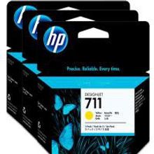 HP 711, CZ136A картридж желтый, 3 шт