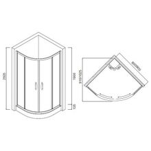 Душевой уголок Am.Pm Sense (W75G-225-090WT) (90х90) профиль белый, прозразное стекло