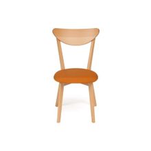 Tetchair Стул мягкое сиденье  цвет сиденья - Оранжевый, MAXI (Макси), натуральный ( бук )