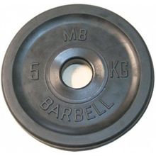 Диск обрезиненный черный Евро-классик Barbell  5кг