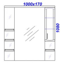 Aqwella Зеркальный шкаф Харизма 100