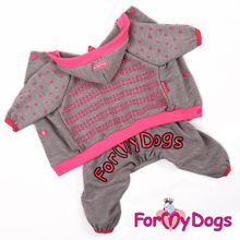 Трикотажный костюм ForMyDogs для собаки серый-розовый 165SS-2015 GP