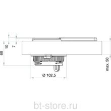 Врезной блок розеток Evoline Square80 220+USB-зарядное c RJ45 (927.00.002) черный