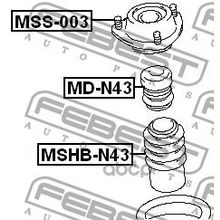 Отбойник Амортизатора | Перед Прав Лев | Mitsubishi Galant Ea3 8a 1998.02-2003.07 [Mmna Mmna] Febest арт. MDN43
