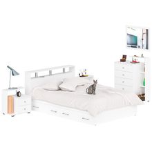 СВК Мебель в спальню Камелия № 12 Кровать с ящиками 1400 цвет белый ID - 290420