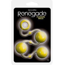 Желтые анальные шарики Renegade Pleasure Balls Желтый