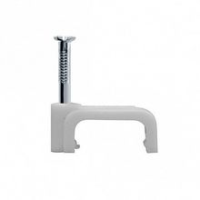 Скоба 6мм плоская пластиковая (100шт) | код. USK21-06-100 |  IEK