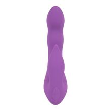 Фиолетовый вибромассажёр для внутренней и наружной стимуляции Purple Vibe G-Spot - 20 см.