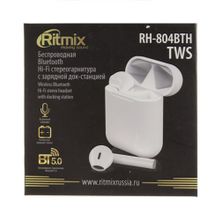 Наушники беспроводные RITMIX RH-804BTH TWS белый