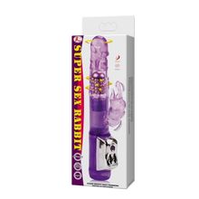 Фиолетовый вибратор Super Sex Rabbit - 21,5 см. Фиолетовый