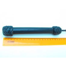 Чёрный королевский стек из кожи - 80 см. (80338)