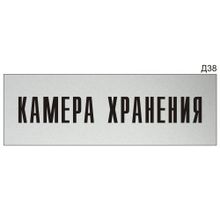 Информационная табличка «Камера хранения» на дверь прямоугольная Д38 (300х100 мм)