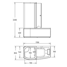 Акриловая ванна Gemy G8040 B L