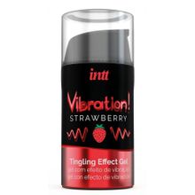 Жидкий интимный гель с эффектом вибрации Vibration! Strawberry - 15 мл. (240365)