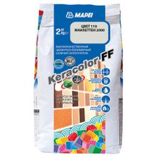 МАПЕЙ Кераколор ФФ затирка для швов №110 манхеттен (2кг)   MAPEI Keracolor FF цементно-полимерный шовный заполнитель №110 манхеттен (2кг)