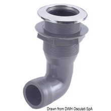 Osculati Nylon skin fitting 1 25mm w SS head 90° adaptor, 17.328.35