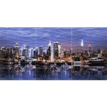 Керамическая плитка Уралкерамика Нью-Йорк ПН108 (из 9 плиток) панно 74,7х150