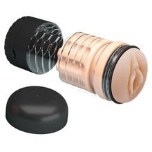 Вибромастурбатор-вагина Emily в черной колбе (233464)