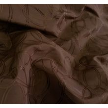Портьерная ткань Овал Шоколадно-коричневый