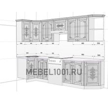Кухня БЕЛАРУСЬ-7.3 модульная угловая. 2960х1000мм