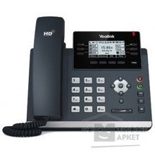 Yealink SIP-T42S Телефон VOIP, 12 аккаунтов, BLF, PoE, GigE, без БП