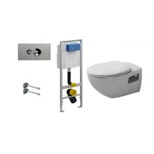 Duravit Унитаз подвесной Duraplus 2547090000 с инсталляцией Viega Eco 713386