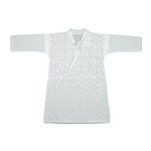 Трон Плюс для крещения с воротничком, вышивка белая