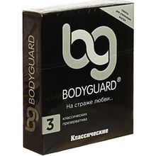 Классические гладкие презервативы Bodyguard - 3 шт. (246748)