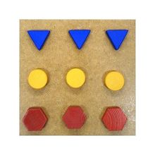 Развивающая игрушка Ящик Сегена, 9 деталей, 3 цвета, 3 формы, 3+