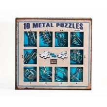 Набор из 10 металлических головоломок (синий)   10 Metal Puzzles blue set