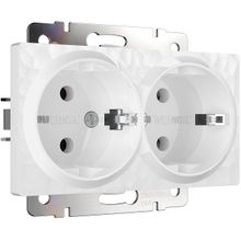 Werkel Розетка Werkel Hammer двойная с заземлением белый W1272001 4690389162923 ID - 239106