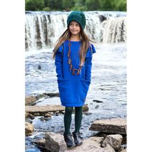 Leya.me Платье - кокон синее с воланами ALD 011