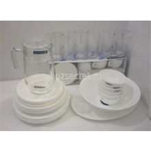 Столовый сервиз Luminarc WHITE ESSENCE Эссенс Уайт 46 предметов 6 персон ОАЭ J3197 N1220