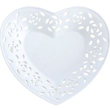 23821 Блюдо СЕРДЦЕ ажурное 23,5х21х4см МВ (х18) (23821)