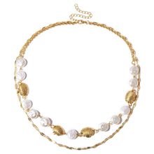 Многослойное колье "Ракушки" (арт. 81131-7)