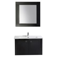 BelBagno Тумба с раковиной ATRIA 850 Nero Lucido, дверцы