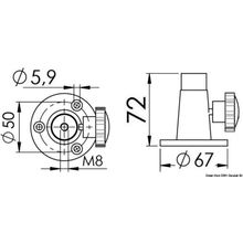 Osculati Fixing support for lights surface installation, 13.240.80