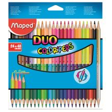 Карандаши MAPED 829602 COLORPEPS двусторонние 48 цв, 24 шт