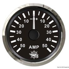 Osculati Ammeter w shunt 50 A black glossy, 27.321.23