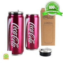 Термос - Coca Cola, 400 мл, серый