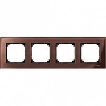 Рамка 4 поста MERTEN M-ELEGANCE, махагон |  код. MTN4040-3215 |  Schneider Electric